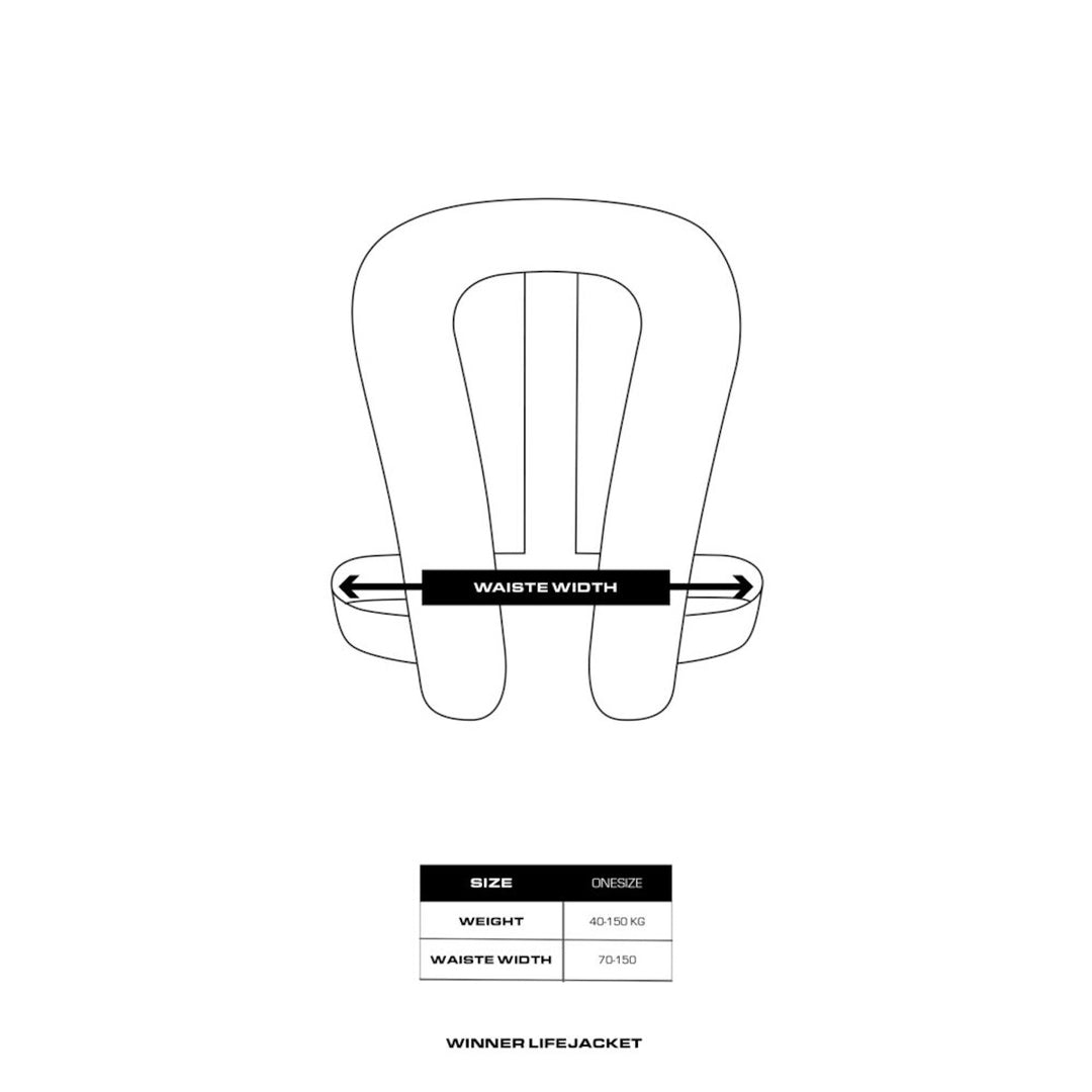 Baltic Winner auto ilmatäytteinen pelastusliivi turvavaljailla