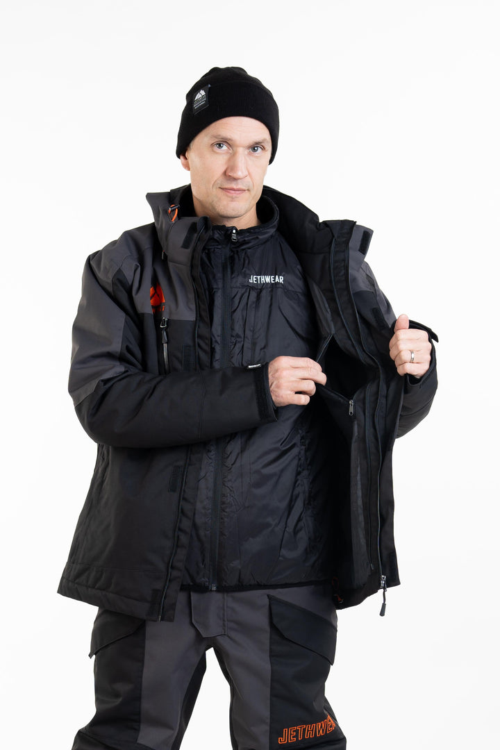 Adapt Jacket - Black/Iron/Orange, 3-in-1 yhdistelmätakki