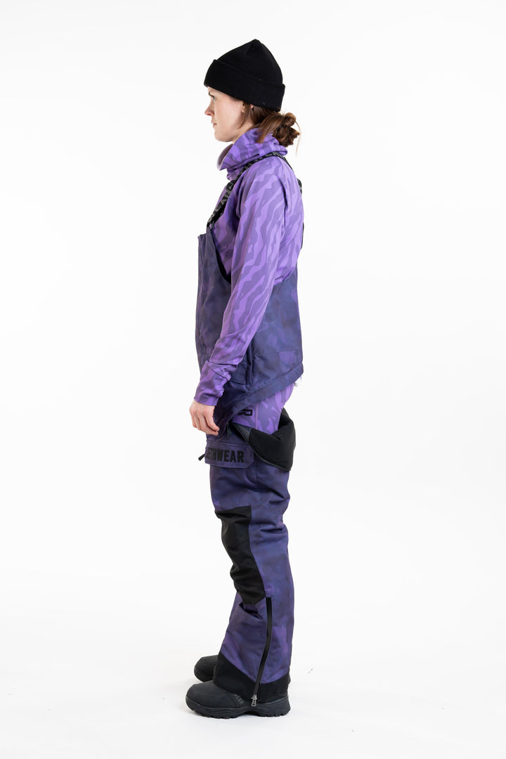 W's Treeline Bib Pant - Purple TieDye - 60g vuori
