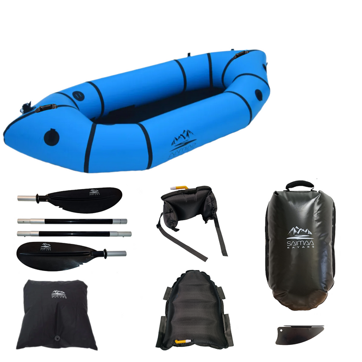 Packraft reppulautta Feather Sininen - kevyesti kannettava (200x88cm)