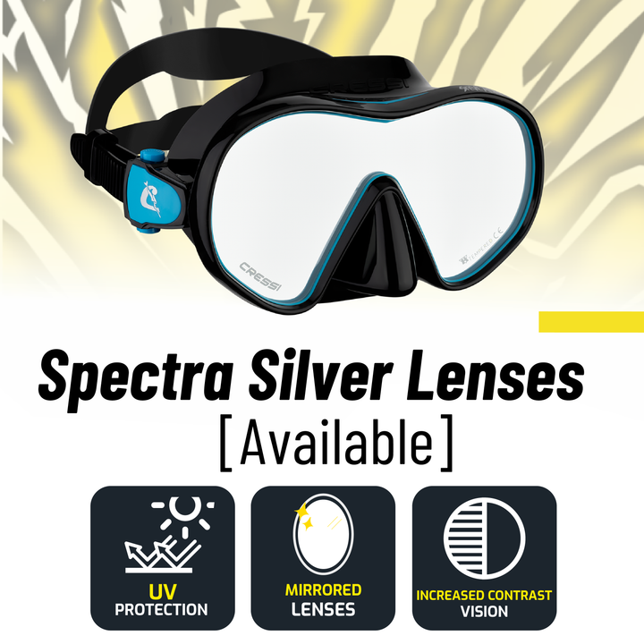 Cressi x  Steve Aoki HiroQuest snorkkelisetti, Limited Edition Black/Turquise