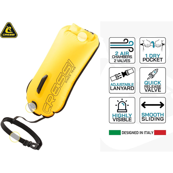 Cressi Glide Pro 28L huomiopoiju uintiin