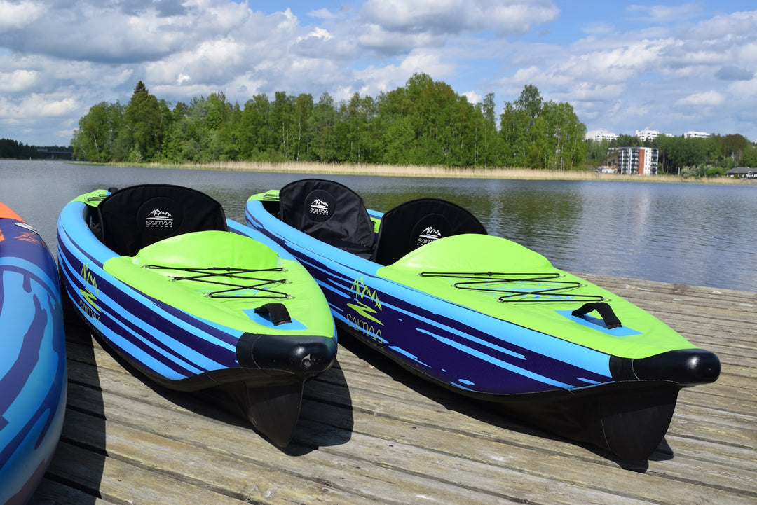 Saimaa Kayaks Ilmatäytteinen kajakki Expedition 1 ja 2 yksikkö kaksikko