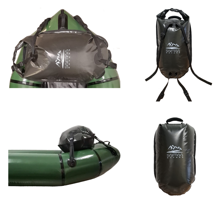 Packraftin vesitiivis kuljetuspussi