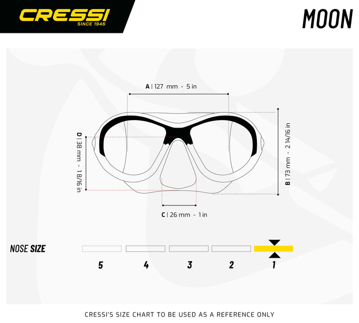 Cressi Moon lasten snorklausmaski 5-10v
