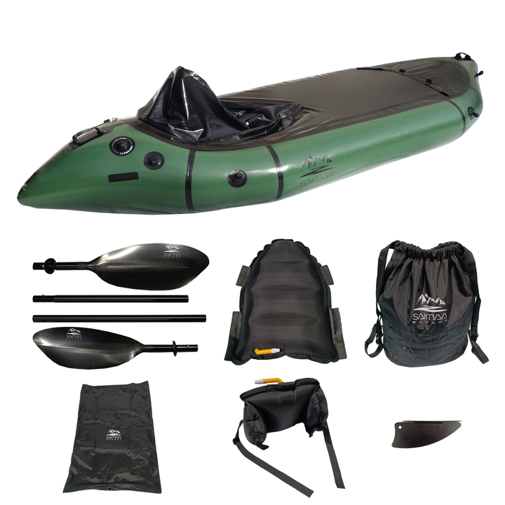 Packraft Adventure Army Green Pitkille Matkoille