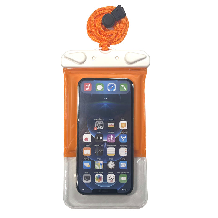 Kelluttava, vesitiivis kännykkäpussi