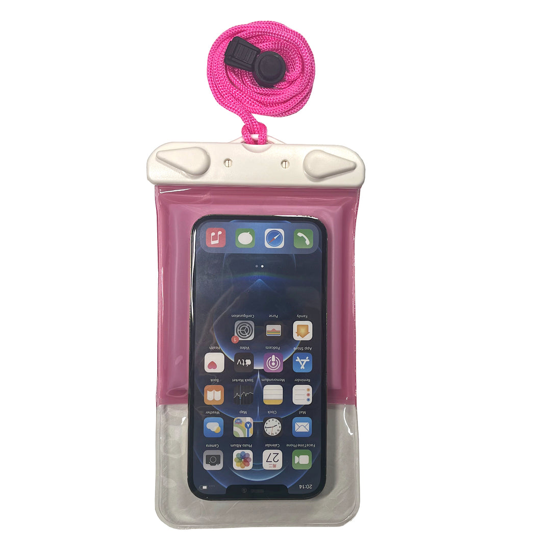 Kelluttava, vesitiivis kännykkäpussi