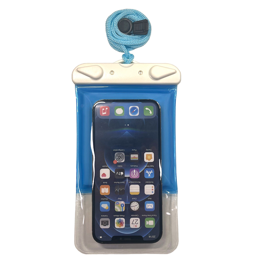 Kelluttava, vesitiivis kännykkäpussi