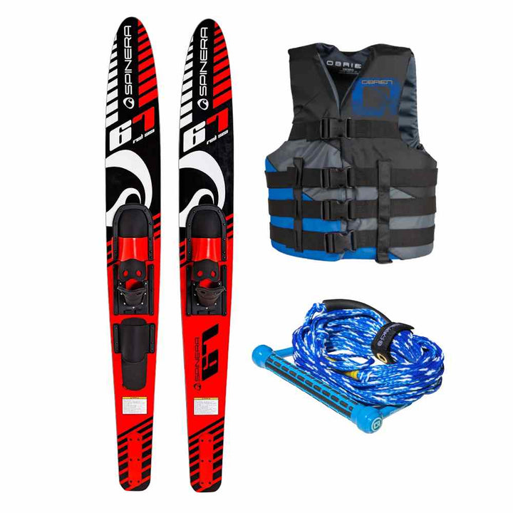 Vesisuksipaketti (vesisukset, vetoköysi, kelluntaliivi)